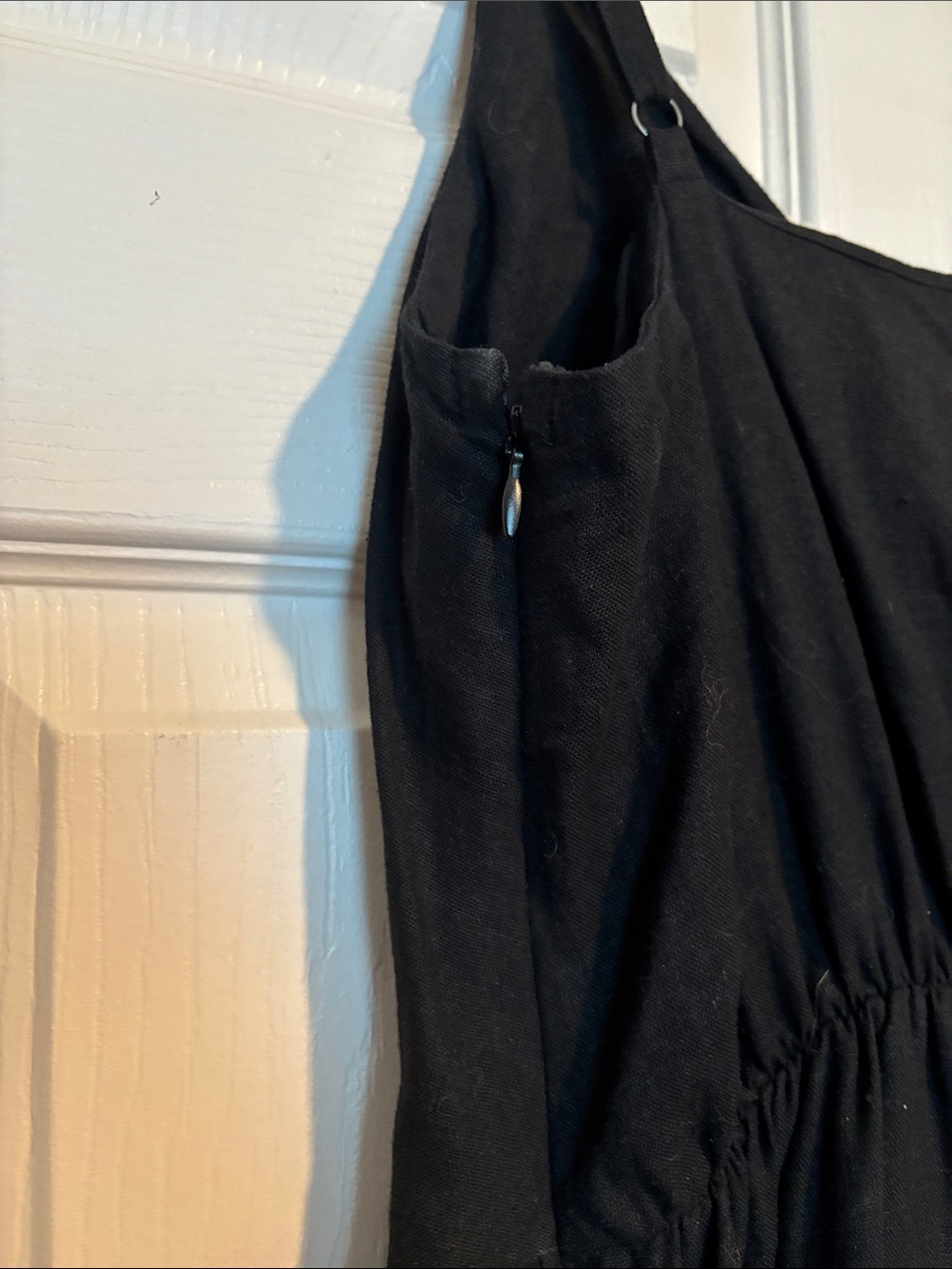 Simply Vera Vera Wang Black Sleeveless Jumpsuit with Tie Waist - Picture 7 of 7